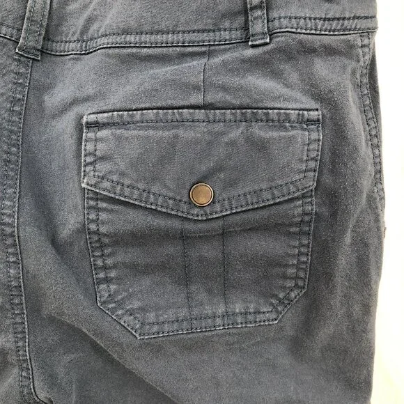 Athleta ankle zip cargo pants organic cotton blend blue outdoor hiking cropped 6 - Picture 6 of 10